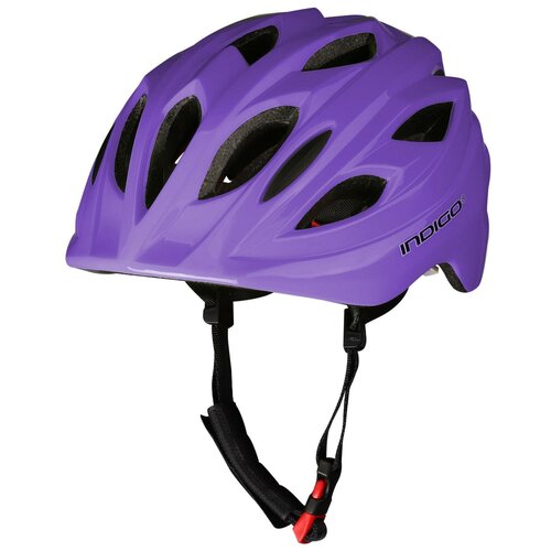 фото Шлем велосипедный детский indigo 16 вентиляционных отверстий in073 фиолетовый 51-55см