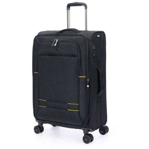 фото Умный чемодан torber t1901m-black, 56 л, размер m, черный