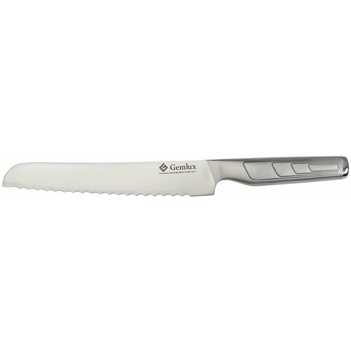 фото Нож для хлеба gemlux gl-bk8, лезвие 20 см, серебристый
