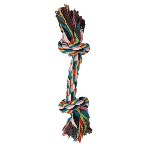 фото Игрушка для собак triol веревка 340мм цветная 2 узла