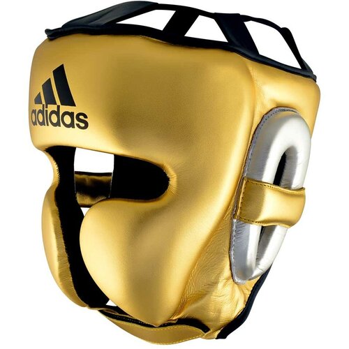 фото Шлем боксерский adistar pro metallic headgear золото-серебристо-черный l adidas