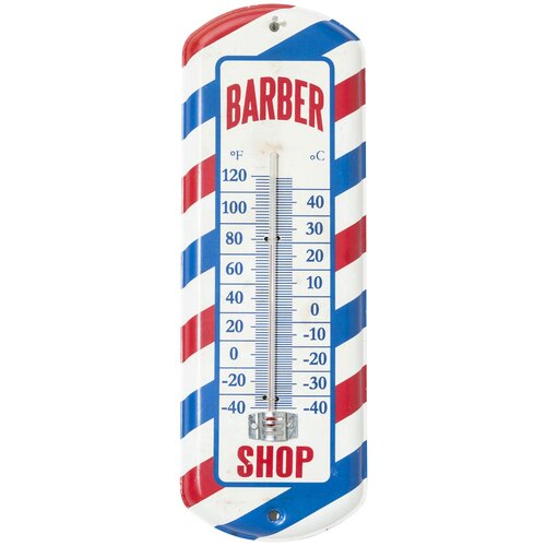 фото Kare design термометр для дома barber shop, коллекция "парикмахерская" 10,5*30,5*1,5, сталь, мультиколор