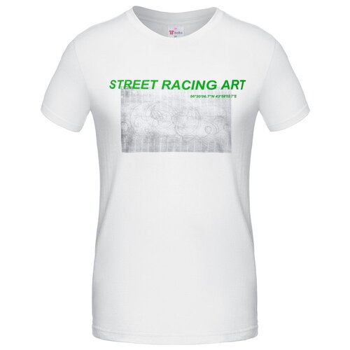 фото Футболка street racing art, белая, размер xxl coolcolor