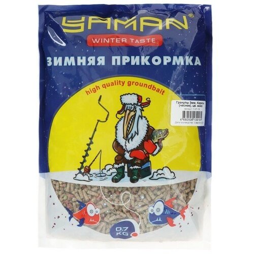 фото Yaman прикормка yaman winter taste гранулы 3 мм, карась, зимняя, чеснок, микс, 700 г
