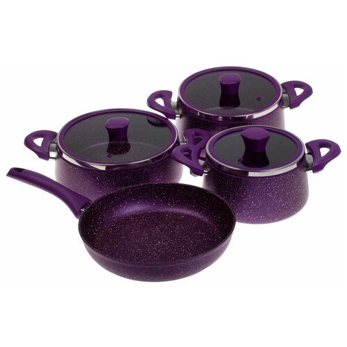 фото Набор посуды bradex tk 0326 7 пр. пурпурный