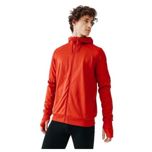 фото Куртка для бега run warm+ с карманом для смартфона мужская, размер: m, цвет: кирпично-красный kalenji х декатлон decathlon