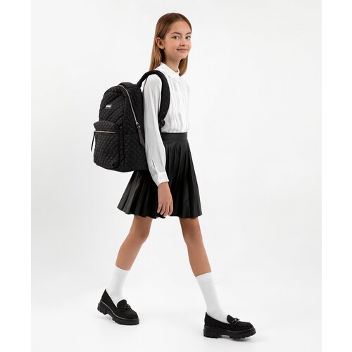 фото Школьная юбка gulliver, плиссированная, макси, размер 158, черный