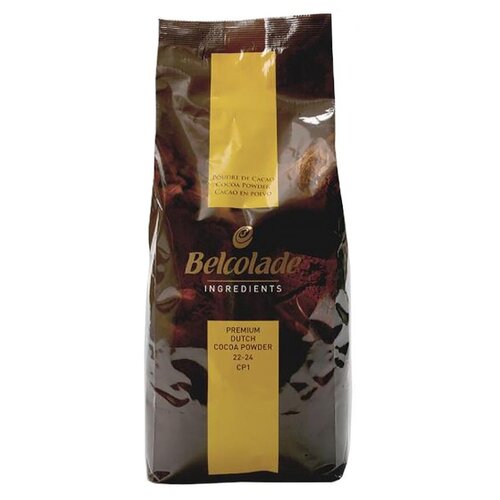 фото Какао-порошок алкализованный 22-24% premium dutch cocoa powder belcolade, 250 гр.