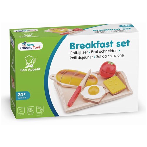 фото Завтрак набор игрушечный деревянный из серии bon appetit для детей от 2 лет new classic toys