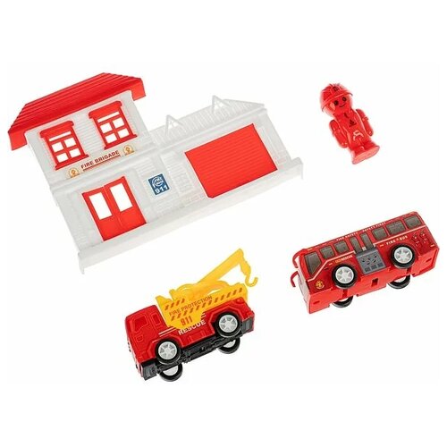 фото Игровой набор yako пожарный участок со зданием м7541