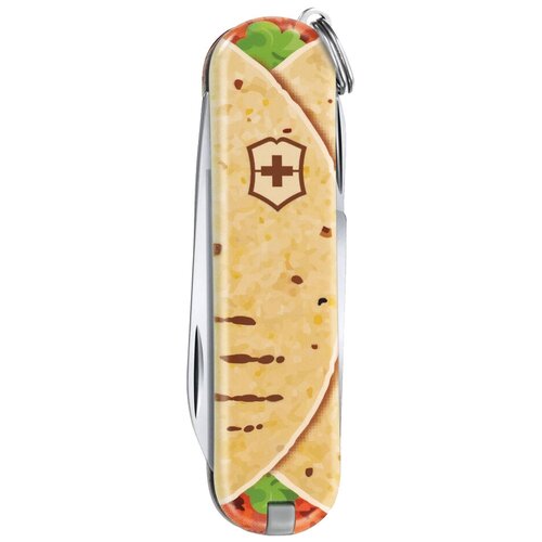 фото Нож многофункциональный victorinox classic le 2019 mexican tacos с чехлом красный/зеленый/бежевый