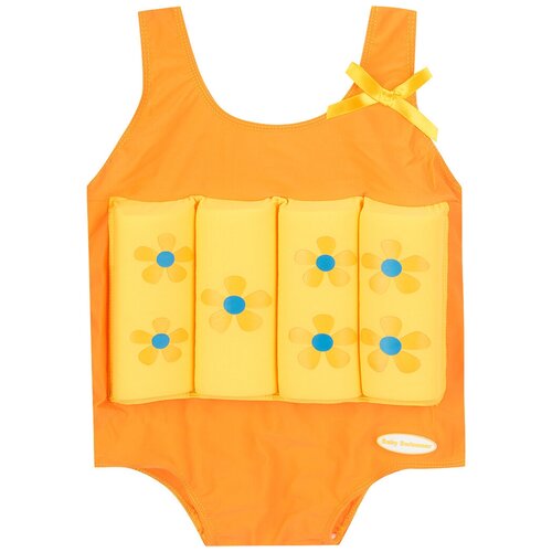 фото Детский купальный костюм для девочки, baby swimmer, цветочек, размер 98, желтый