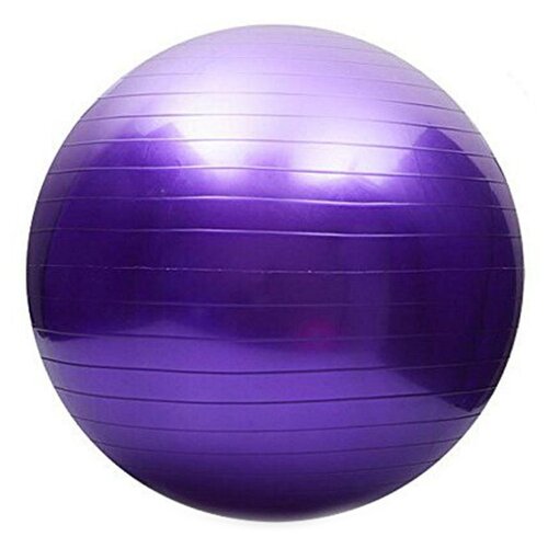 фото Фитбол, гимнастический мяч для занятий спортом, антивзрыв, глянцевый, фиолетовый, 45 см toly