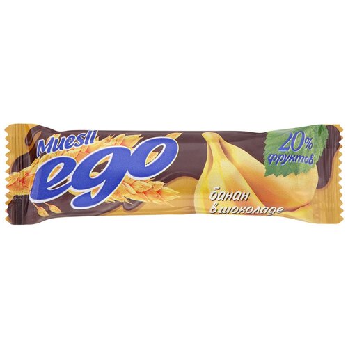 фото Злаковый батончик ego банан в молочном шоколаде, 25 г