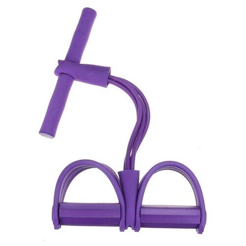 фото Эспандер для мышц спины, пресса, рук и плеч с петлями для ног, фиолетовый mister box