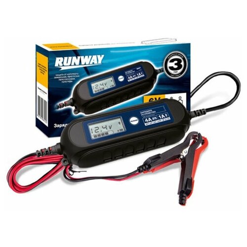 фото Runway rr105 умное зарядное устройство для аккумуляторов start car charger (6/12в, ток 1а/4а)