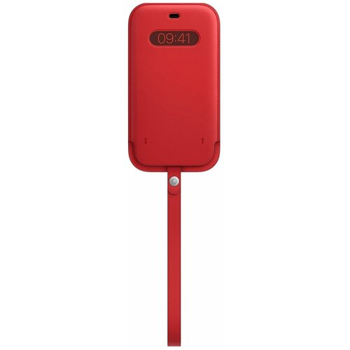 фото Чехол-конверт apple magsafe для iphone 12 pro max, кожа, (product)red