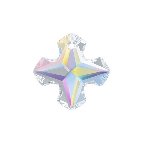 фото Подвеска swarovski crystal ab, 28*28 мм, кристалл, 1 шт, в пакете, перламутр