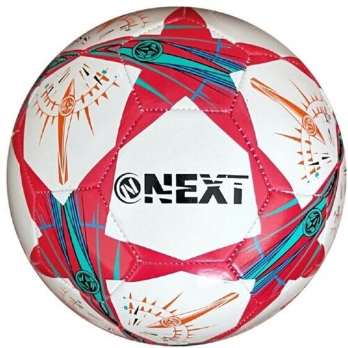 фото Мяч футбольный пвх 1 слой, размер 5, камера резиновая, машинная сшивка next sc-1pvc300-8