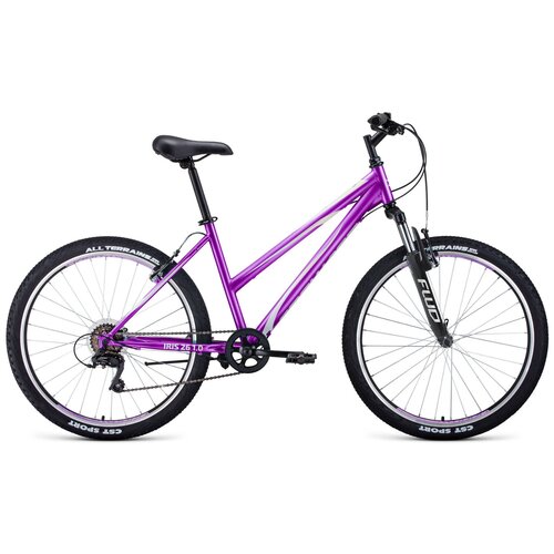 фото Горный (mtb) велосипед forward iris 26 1.0 (2021) фиолетовый 17" (требует финальной сборки)