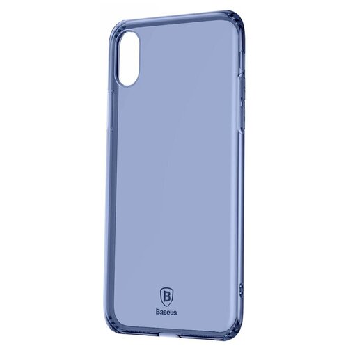 фото Чехол-накладка baseus simple series case anti-fall для apple iphone x transparent blue