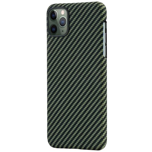 фото Чехол-накладка pitaka magez case (арамид) для apple iphone 11 pro черно-зеленый
