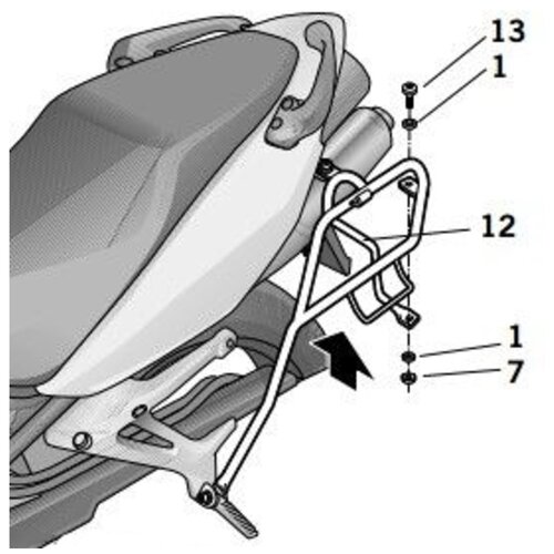 фото Крепление кофра shad honda sh42 vfr800 02-09, боковые