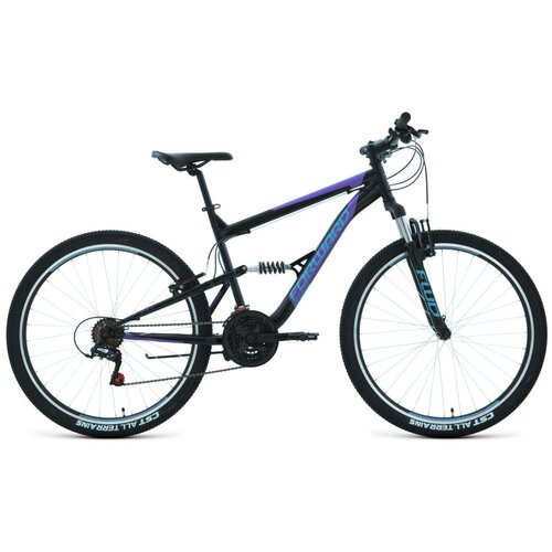 фото Двухподвесный велосипед forward raptor 27,5 1.0 (2022) 18" черно-красный (165-182 см)