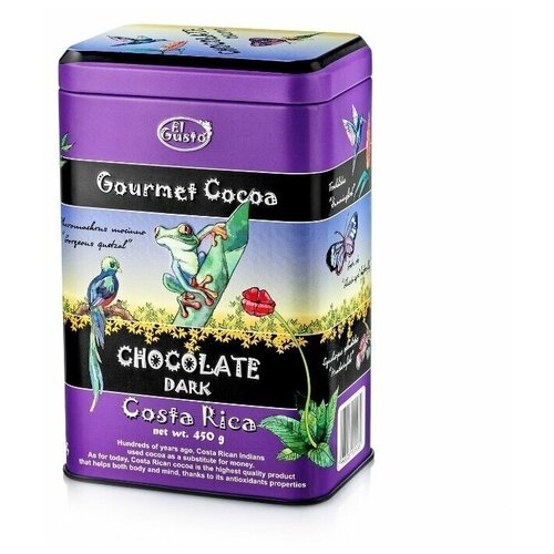 фото Горячий шоколад el gusto, какао, 450г. какао-порошок растворимый, алкализованный. коста-рика. costa rica
