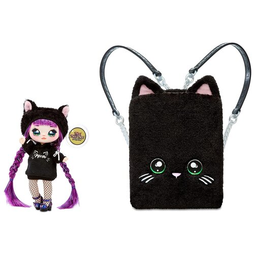 фото Кукла и рюкзак na na na surprise black kitty китай