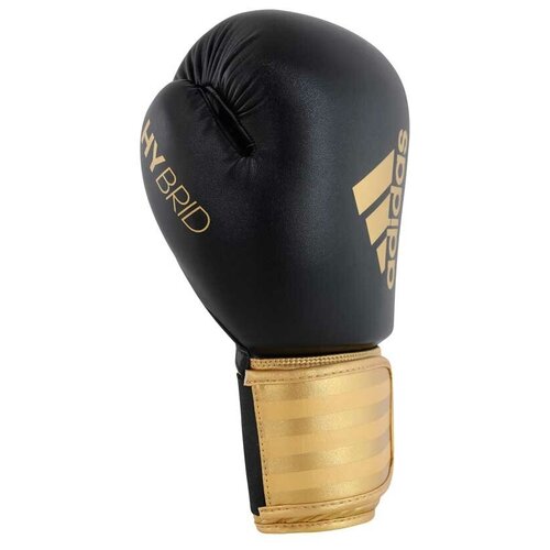 фото Боксерские перчатки adidas hybrid 100 черный/золотистый 12 oz