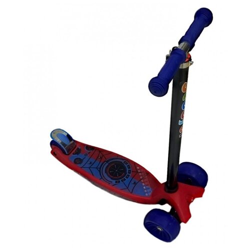 фото Детский самокат scooter big maxi print tj-701m синий, паук