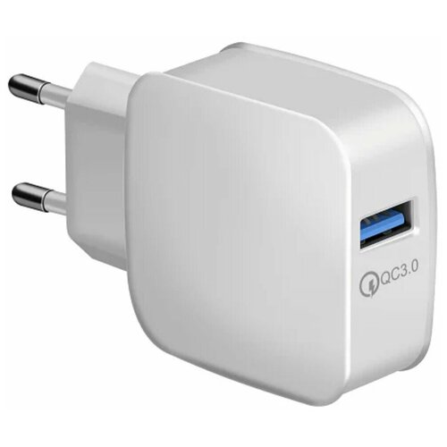 фото Сетевое зарядное устройство usb quick charge 3.0, 3а для быстрой зарядки, 18 вт, isa