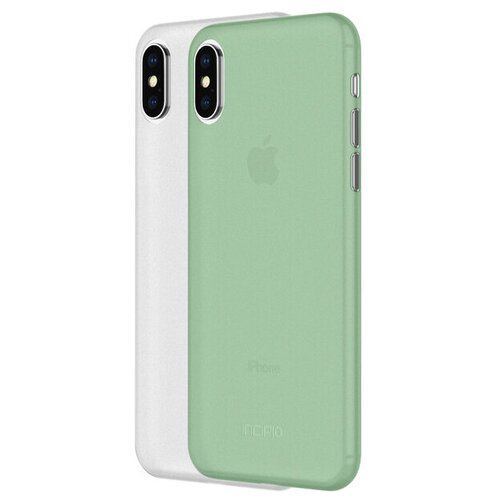 фото Набор из двух чехлов incipiofeather light для iphone xs/x. материал пластик. цвет белый,зеленый.