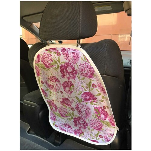фото Защитная накидка joyarty "яркие цветы" на спинку автомобильного сидения
