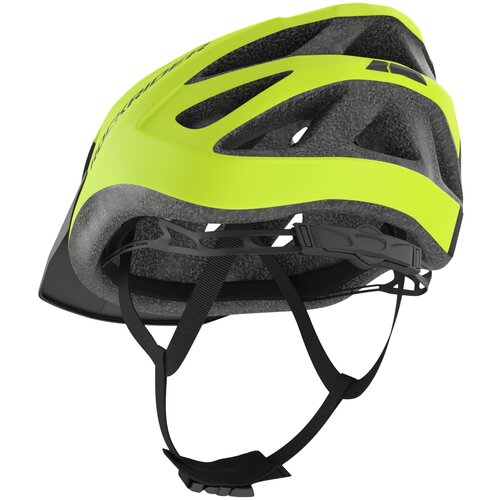 фото Детский велосипедный шлем 500, размер: s/51-56cm, цвет: черный/лайм btwin х декатлон decathlon
