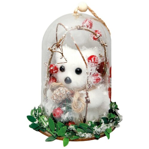 фото Рождественская декоративная подвеска "медвежонок", 12 см arte nuevo
