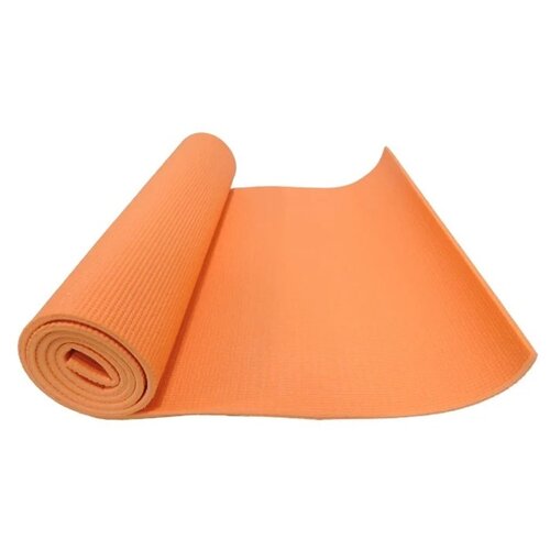 фото Коврик для йоги и фитнеса yoga mat 4 мм универсальный оранжевый baziator