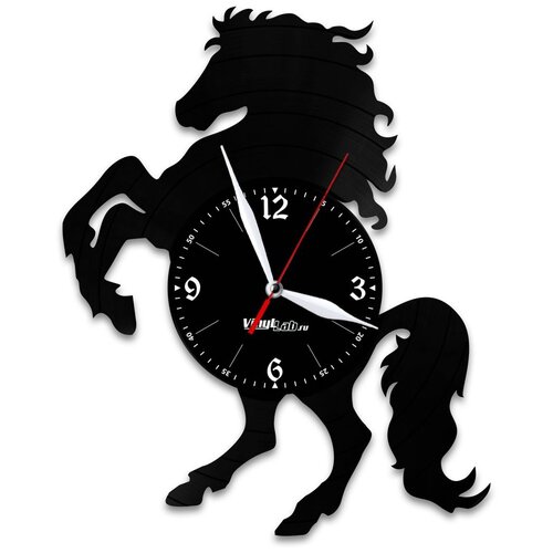 фото Настенные часы из виниловой пластинки "конь" №2 vinyllab