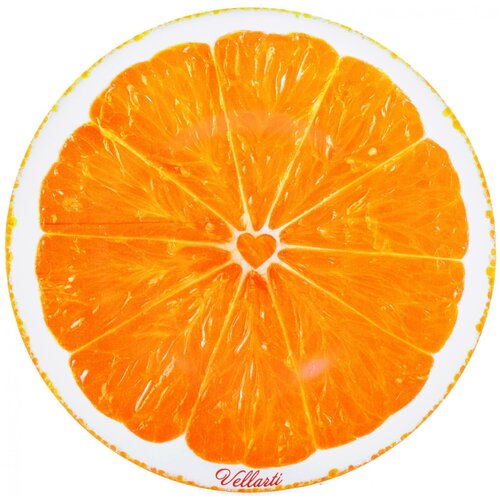 фото Тарелка 29,5 см апельсин стекло vellarti
