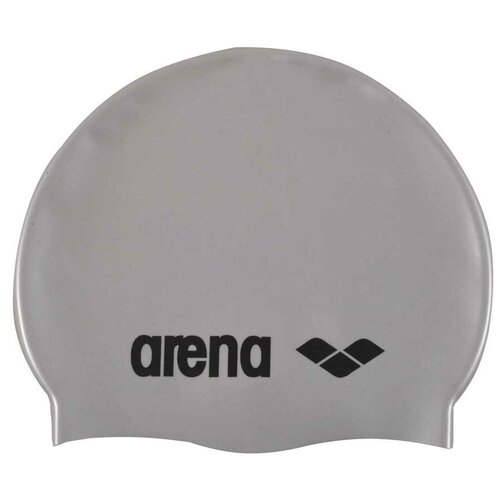 фото Шапочка для плавания arena classic silicone jr 91670, silver/black