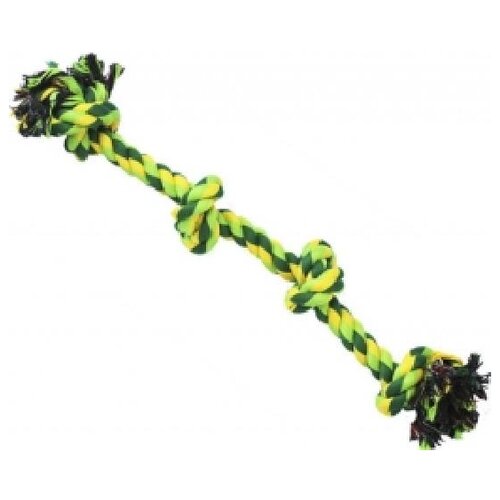фото №1 гр 346 игрушка для собак грейфер веревка плетеная с четырьмя узлами 60см (2 шт) n1