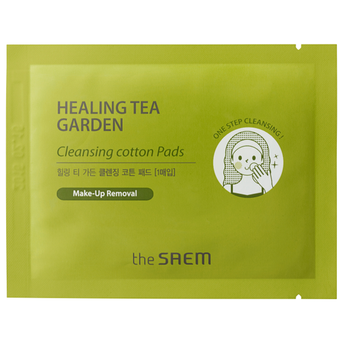 фото The saem очищающие влажные диски хлопковые healing tea garden, 7 мл