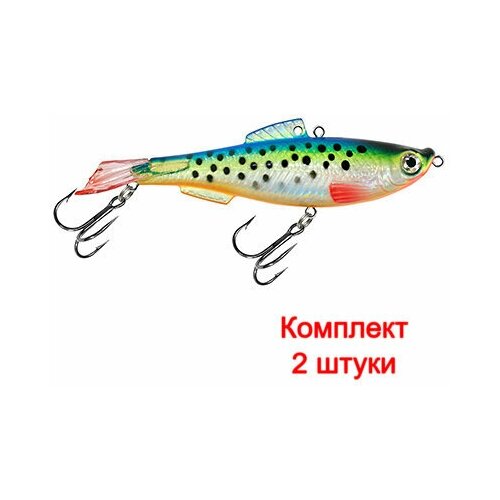 фото Балансир для рыбалки aqua тюлька хх-108mm цвет 061 (зеленый пятнистик), 2 штуки.