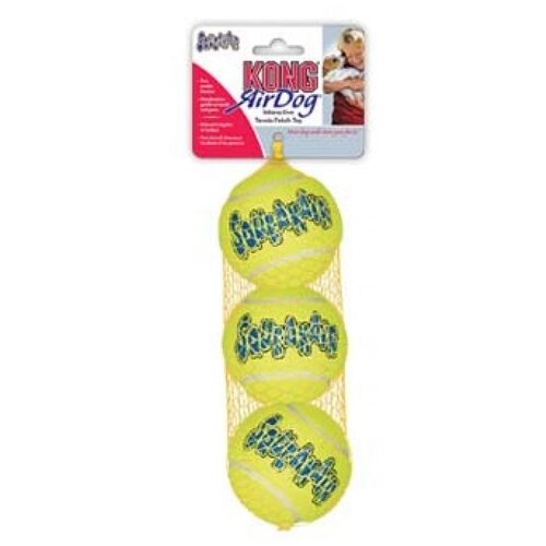 фото Kong игрушка для собак air теннисный мяч маленький (в упаковке 3 шт.) 5 см, ast3 (2 шт)