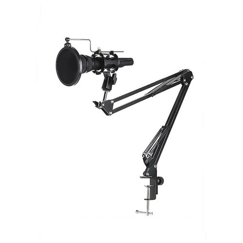 фото Настольная стойка пантограф f-91 с держателем для микрофона и поп-фильтром диаметром 10 см pantogroff