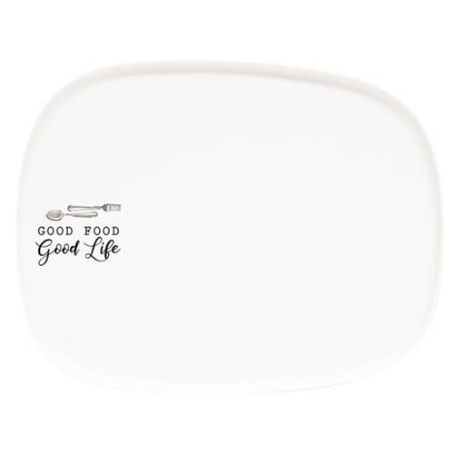 фото Easy life тарелка закусочная kitchen elements 20.5х16 см белый