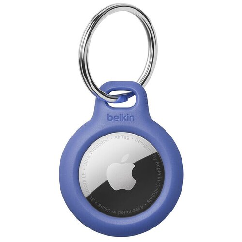 фото Держатель с кольцом belkin secure holder key ringдля apple airtag f8w973btblu (blue)