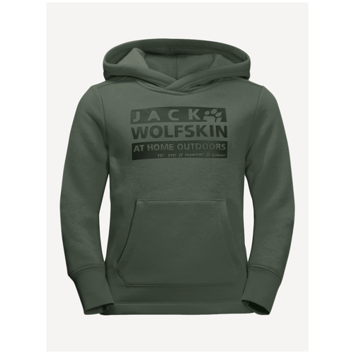 фото Худи jack wolfskin brand hoody k размер 104, thyme green