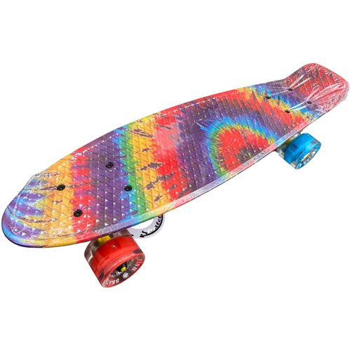 фото Фирменный пенни борд / penny board скейтборд fishskateboards сияние на светящихся колесах fish board 22